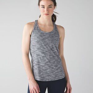 Lululemon Yogi Everyday Tank - sz 8 4 Color Space Dye White Black